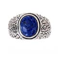 Oxidized Sterling Silver Men's Sodalite Ring
