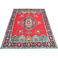 Persian Tabriz Red/ Navy Wool Rug (9'5 x 13')