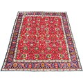 Persian Tabriz Red/ Navy Wool Rug (9'9 x 12'6)
