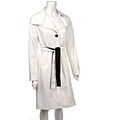 DKNY Women's Trench Coat with Two-tone Belt