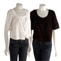 Shu Shu Lace Back Cardigan Sweater