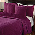 Mitchell Velvet Aubergine Quilt Set