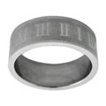 Stainless Steel Roman Numeral Ring