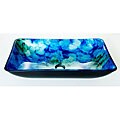 DeNovo Water Lilllies Rectangular Glass Vessel Sink