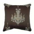Chandelier Jade/ Gold Throw Pillow