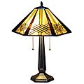Tiffany-style Hex Mission Table Lamp