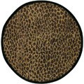 Hand-tufted Safari Leopard Wool Rug (8' Round)