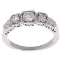 14k White Gold 1/2-carat TW Diamond 3-stone Ring