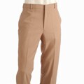 Palm Beach Men's Tan Flat Front Polyester Trousers