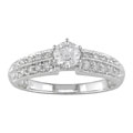 14k White Gold 1/2 ct TDW Round Diamond Engagement Ring (F-G, SI2-I1)