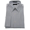 Joseph Abboud Men's Blue Stripe French Cuff Dress Shirt