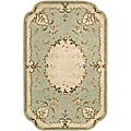 Hand-tufted Brilliante Green Wool Rug (4'9 x 7'7)