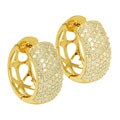 14k Gold 1ct TDW Diamond Huggie Hoop Earrings (H-I, I2-I3)