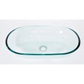 DeNovo Clear Elongated Oval Glass Vessel Sink