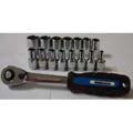15-piece 1/4-inch Drive Socket Set with Ratchet Handle