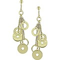 14k Yellow Gold Multi-circle Drop Earrings