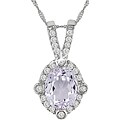 14k Gold 1/4ct TDW Diamond and Kunzite Necklace