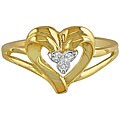10k Gold 1/7ct TDW Diamond Heart-shaped Ring