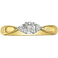 10k Gold 1/4 ct TDW Round Diamond Three-stone Ring (H-I-J, I2-I3)