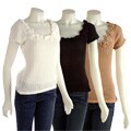 Shu Shu Fashionable Short-Sleeve Sweater