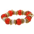 Italian Red Murano Glass Stretch Bracelet