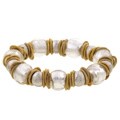 Italian Silver Murano Glass Stretch Bracelet