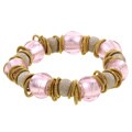 Italian Lavender Murano Glass Stretch Bracelet