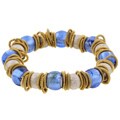 Italian Blue Murano Glass Stretch Bracelet