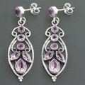 Sterling Silver Multi-gemstone Earrings (India)