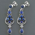 Sterling Silver Multi-gemstone Earrings (India)