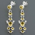 Sterling Silver Multi-gemstone Earrings (India)