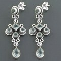 Sterling Silver Multi-gemstone Earrings (India)