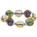 Italian Multicolor Murano Glass Stretch Bracelet