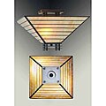 Tiffany-style Art Glass Mission Ceiling Lamp