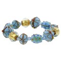 Italian Blue Murano Glass Stretch Bracelet