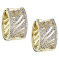 14k Yellow Gold 5/8ct TDW Diamond Hoop Earrings (H-I, I1-I2)