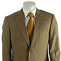Bill Blass Men's Tan Plaid 2-button Suit