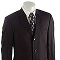 Bill Blass Men's Navy Pinstripe 3-button Wool Suit