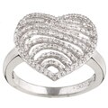14k White Gold 1/2ct TDW Diamond Heart Ring (H-I, I1-I2)