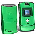 Green Clip-on Crystal Case for Motorola Razr V3