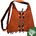 Handmade Orange Triangle Wool Handbag (Guatemala)