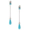 Sterling Silver Turquoise Drop Earrings