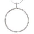 Sterling Silver Circle CZ Pendant