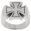 Sterling Silver Iron Cross Ring