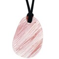 Cherry Quartz Pendant with Black Silk Cord