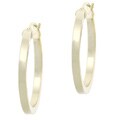 18k Gold/ Sterling Silver 25mm Hoop Earrings