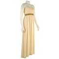 ABS by Allen Schwartz Women's Strapless Draped Long Gown