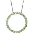 Sterling Silver Peridot Circle Necklace