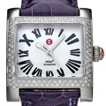 Michele MW2 Women's Diamond Leather Strap Watch