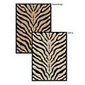 Virginia Zebra Print Olefin Rug (3'3 x 4'11)
